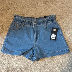 U.S. Polo Assn. Blue Jean Shorts High-Waisted Casual